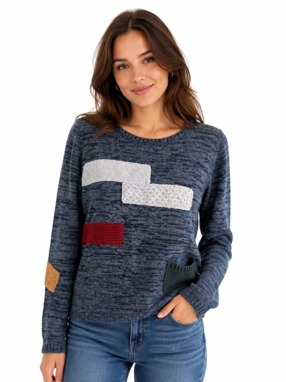Lisa Todd Cotton Cashmere Knit Pullover Sweater